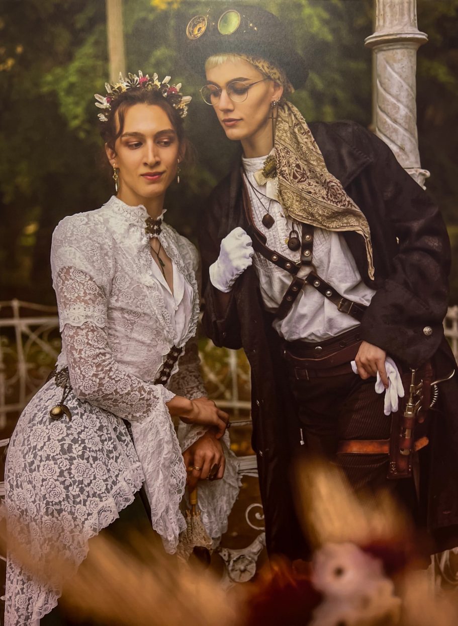 Alphonse Mucha "Flirt" Version Steampunk