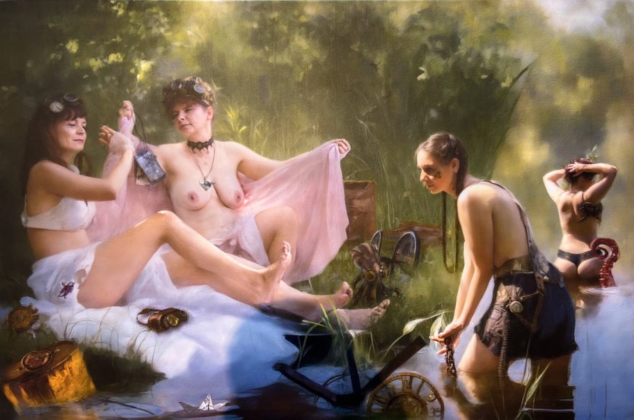 Renoir "Les grandes baigneuses" Version Steampunk